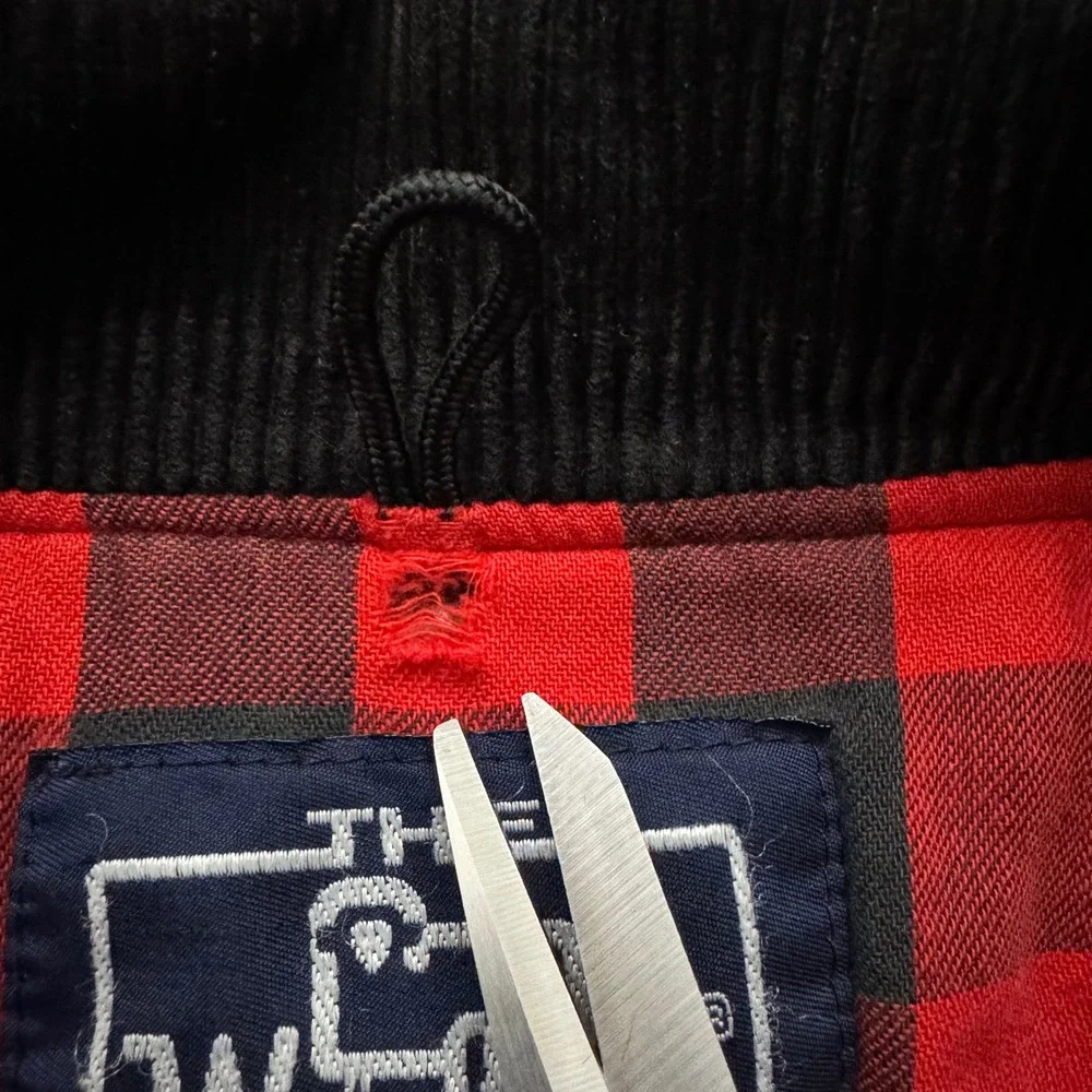 Vintage Woolrich Plaid Flannel Lined Chore Jacket Barn Coat Women's L - Picture 7 of 8